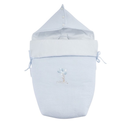 Voetenzak 3-puntsgordel (Pink Garden Party) Light blue 