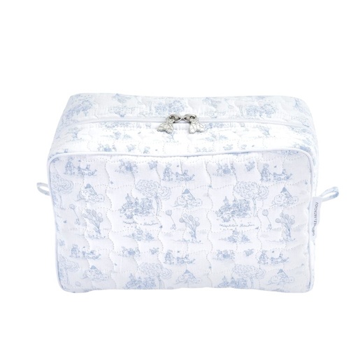 Rechthoekig toilettas – gewatteerd Light blue printed 