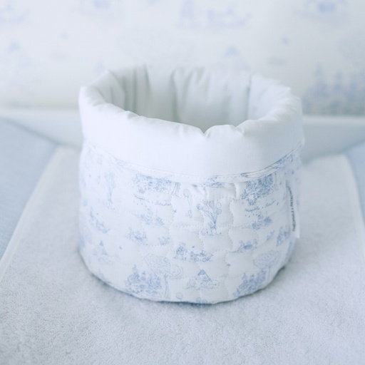 Verzorgingsmand rond Blue Garden Party Light blue printed 