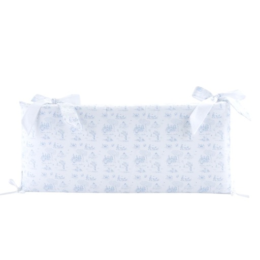 Bedbeschermer 60cm – katoen (60x60x60cm) h:30cm Light blue printed 