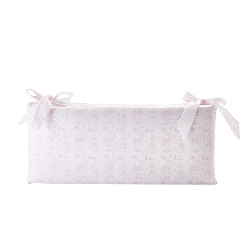 Bedbeschermer 60cm – katoen (60x60x60cm) h:30cm Pink printed 