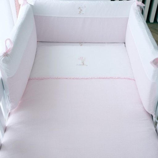 Bedbeschermer 70cm – katoen (70x70x70cm) h:30cm Pink 