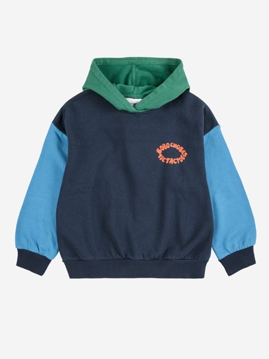 Hoodie met rits tic tac toe color block multicolor 