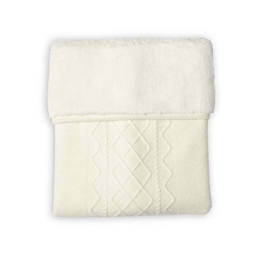 Deken van wol-kasjmier off white 75/100