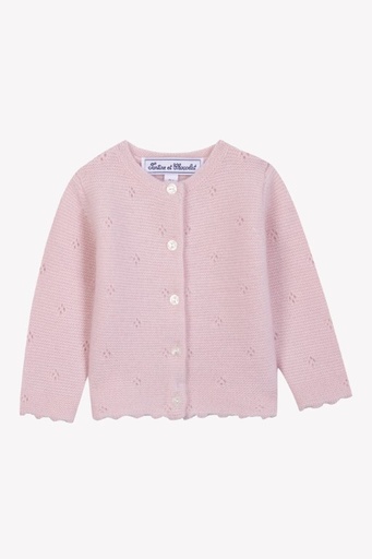 Gilet rose pâle 