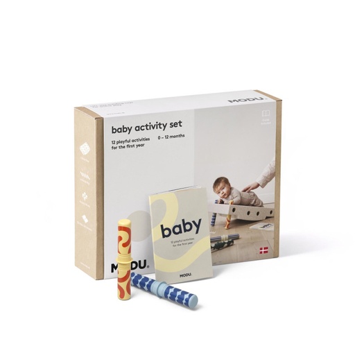 Baby activity set (12 activiteiten) sand grey / honey yellow 