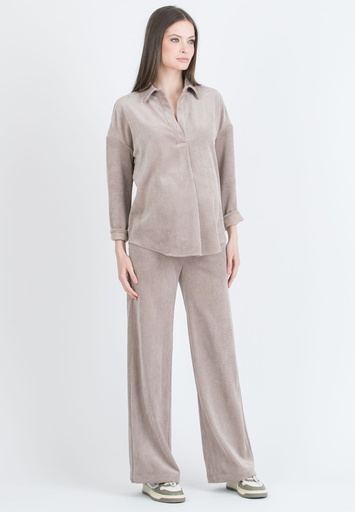 Zwangerschapsbloes Olivia V taupe 