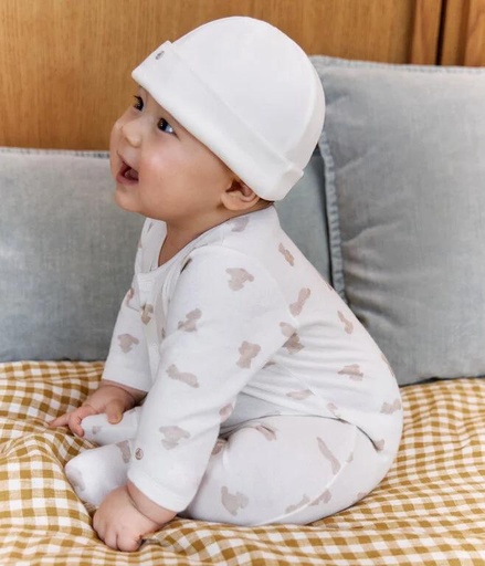 kruippakje in tubic met print MARSHMALLOW/BRUN 
