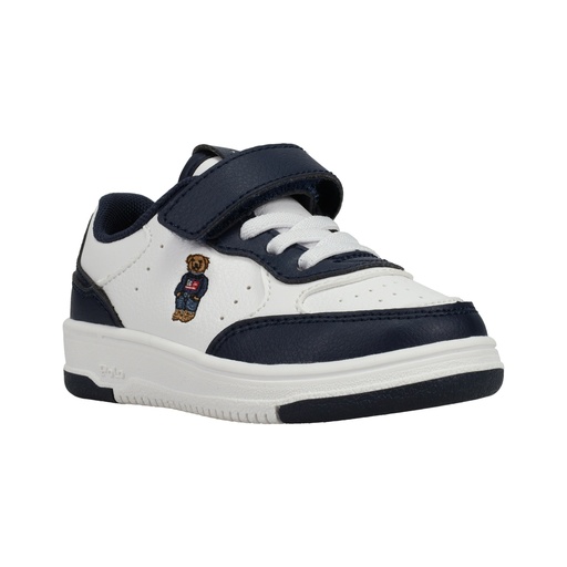 Sneakers Masters Court II Ps WHITE TUMBLED/NAVY w/ AMERICAN FLAG BEAR 