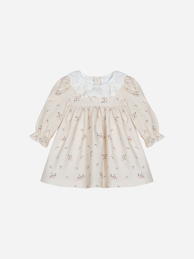 Jurk BEIGE FLORAL F25-1 