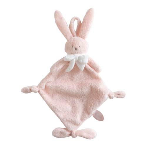 Fopspeen-knuffeldoek konijn ella tuttie light cloudy pink 