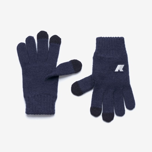 Gants alfred cardigan point de croix Blue Deep Cobalt Melange 5 - cm 18 palm