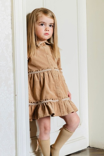Jurk ribbon beige 