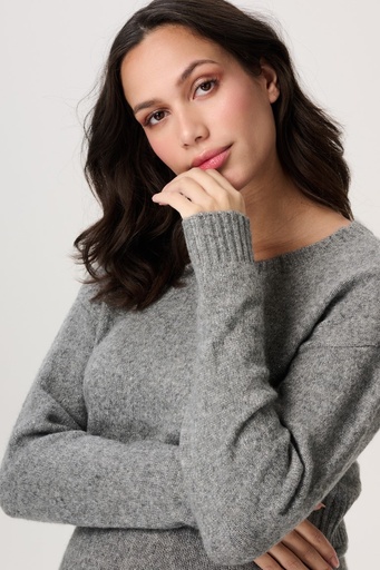 Long-sleeved feeding jumper Mandal light grey melange 