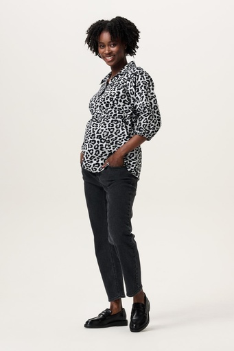 Straight-fitting maternity jeans Hawa - 7/8 length & over the belly Grey Denim 