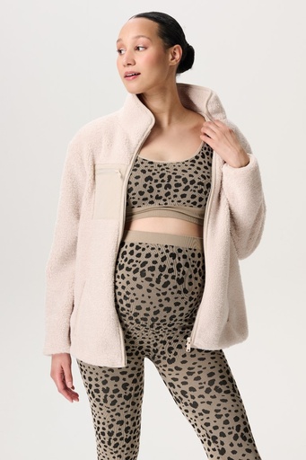 Maternity vest Fakse in teddy - light jacket light sand 