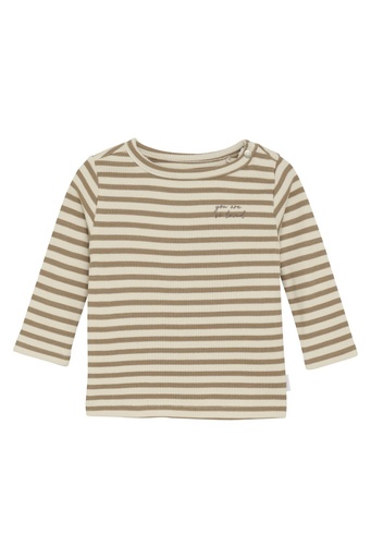 T-shirt Seguin - coton bio rayé à manches longues Stripe pattern Med. Brown 