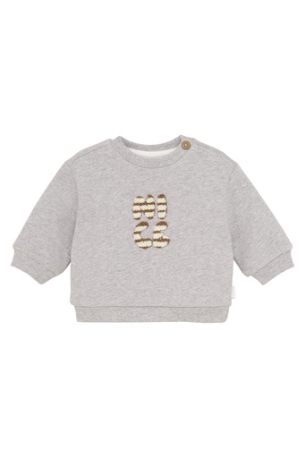 Pull Sinton - pull unisexe avec broderie grey melange 