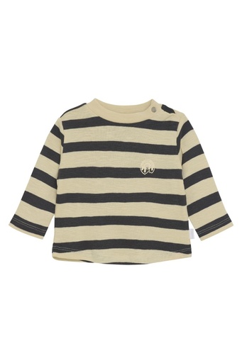 Safa long-sleeved T-shirt Stripe pattern wood ash 