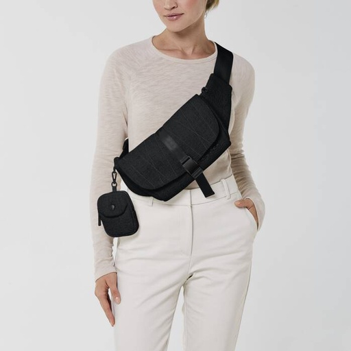 Hip bag belt bag Bouclé Stone Black