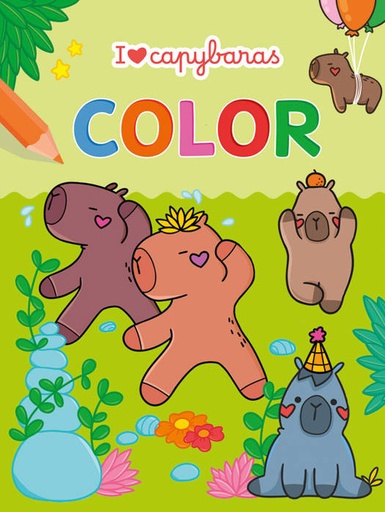 I love capybaras color kleurblok  