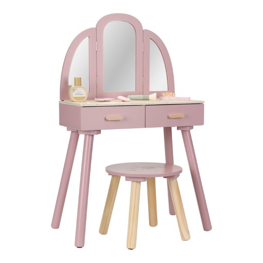 Houten kaptafel groot Roze 