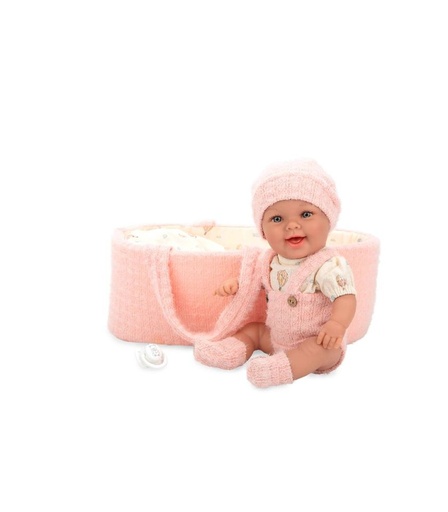 Doll Gadi girl 33 cm with cradle