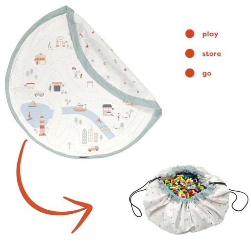 Opbergzak en speelmat Noomad Original dubbelzijdig stadskaart 