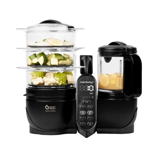 Nutribaby + XL 6-in-1 high-capacity multifunction baby food processor Mineral Black 