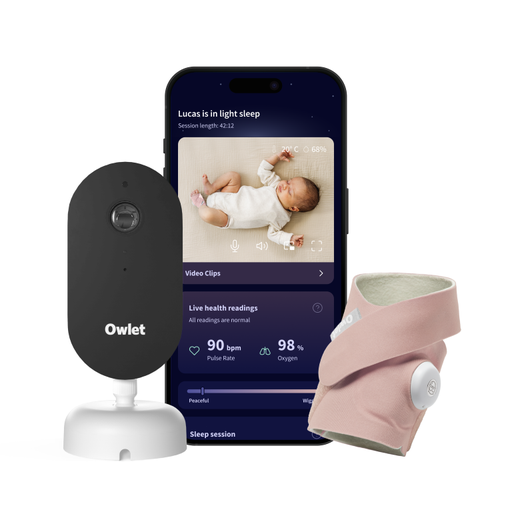 Beeldbabyfoon Dream sock met camera Dream Sight dusty rose 