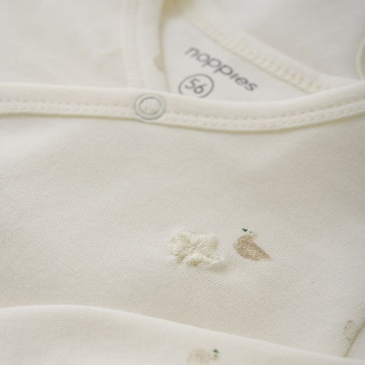 Kruippak Nolan met lange mouwen Dierenpatroon Off White 