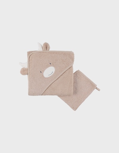 Badcape + washand Fluffy 75X75