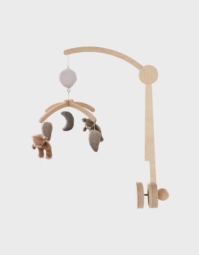 Muziekmobiel met houten arm Orso & Fluffy 