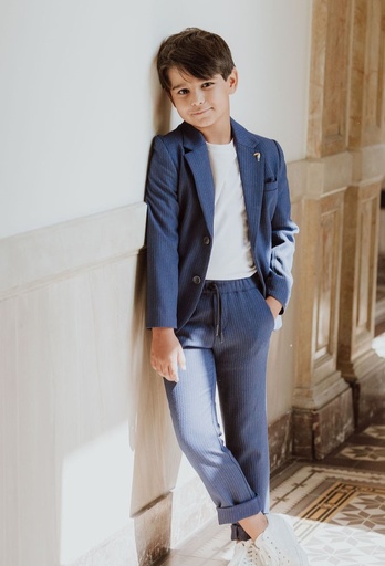 Broek uit kostuum Harlon blue 