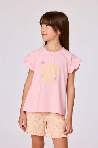 Pyjamashortset lichtroze 