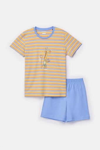 Ensemble pyjama short Jaune Rayé