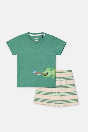 Ensemble pyjama short vert