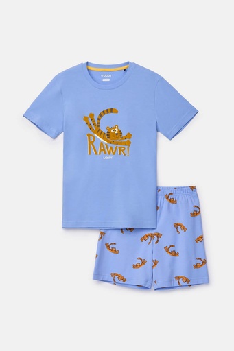 Pyjamashortset blauw 