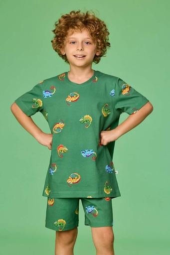 Pyjama shorts set Kameleon Print Groen 