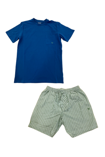 Pyjamashortset donkerblauw 