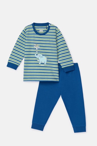 Pyjama groen-blauwe streep 