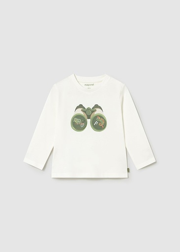 T-shirt met lange mouwen cream 