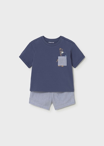Bermuda en t-shirt set capri blue 