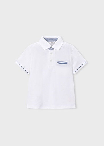 Polo met korte mouwen white 