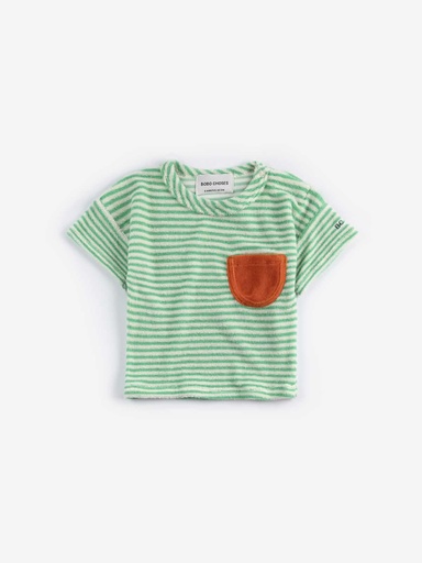 Sweatshirt ronde hals knit groene strepen green 