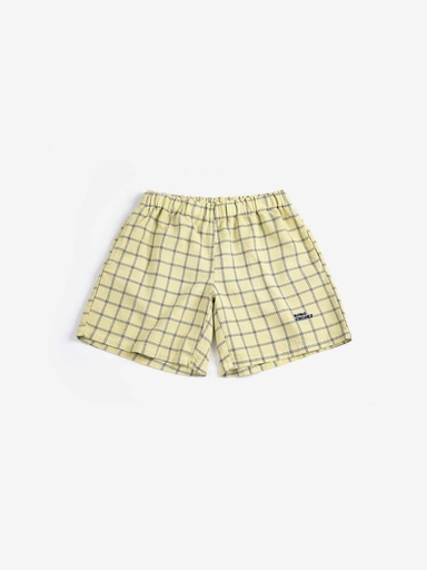 Short bermuda geweven pittig ruitpatroon Yellow 