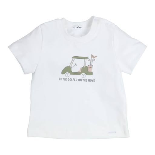 T-shirt aerobic little golfer on the move white 