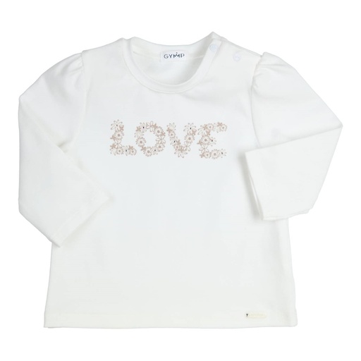 T-shirt aerobic lange mouwen love letters off white 