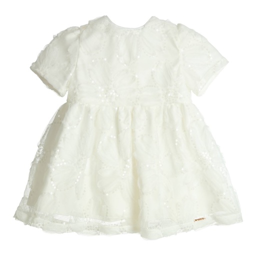 Jurk bloeme off white 