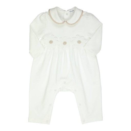 Crawler suit aerobic off white